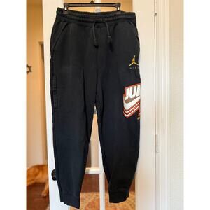 Nike Jordan Jumpman Retro Joggers Sweatpants Men’s Large Black NBA World Champs